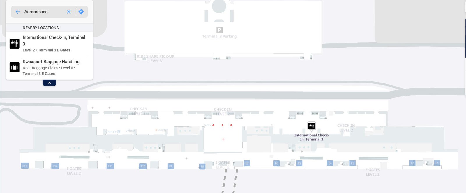 Aeromexico las vegas airport map