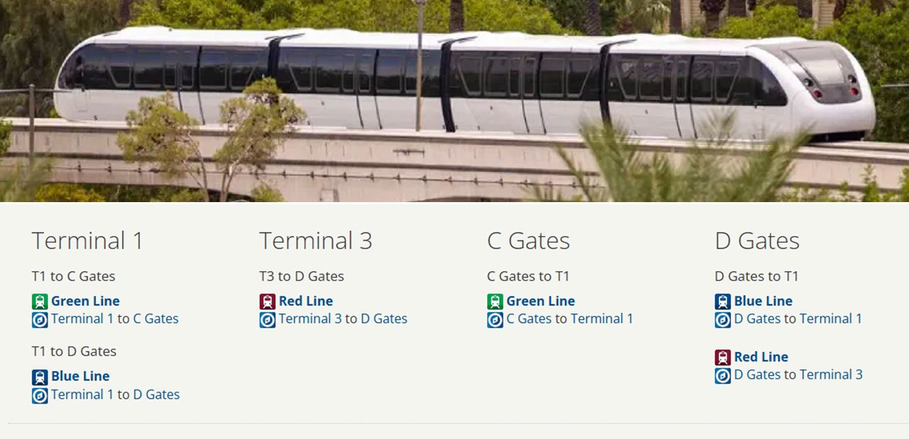 Airport Tram las vegas airport