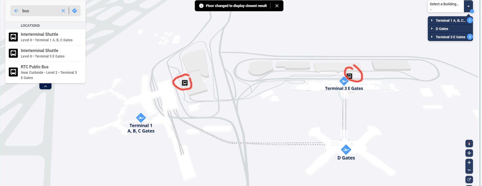 Airport Transfer map las vegas airport