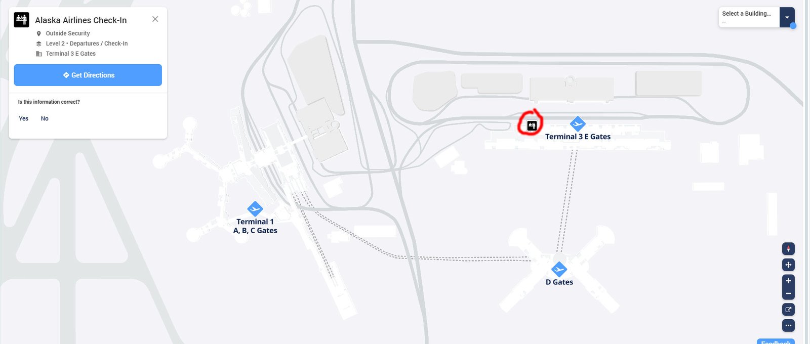 Alaska Airlines las vegas airport map