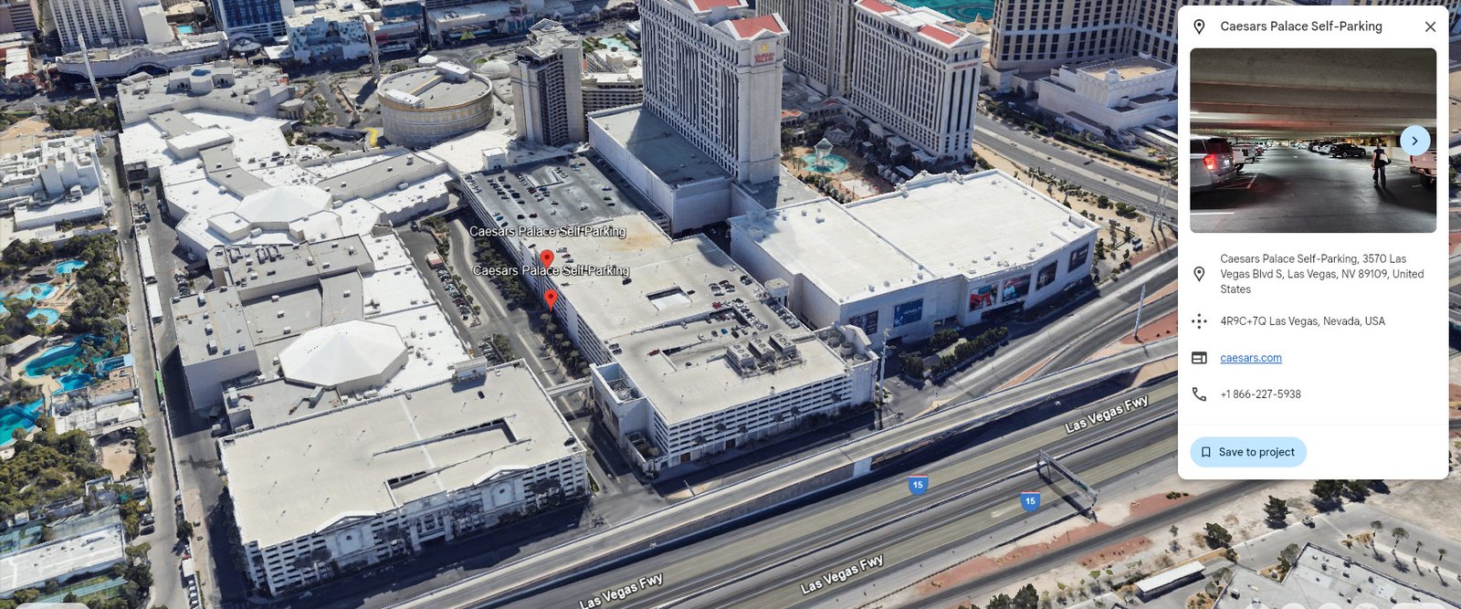 Caesars Palace Self-Parking