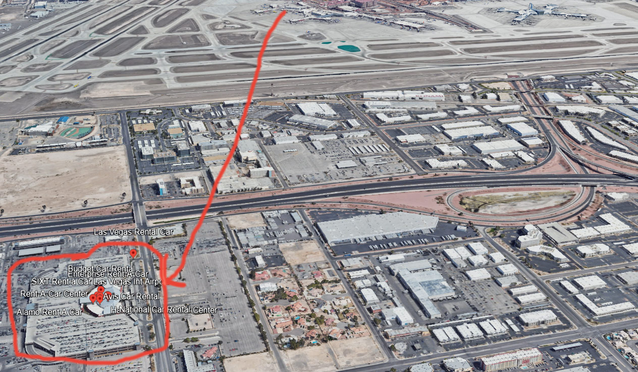 Car rental companies map LAS