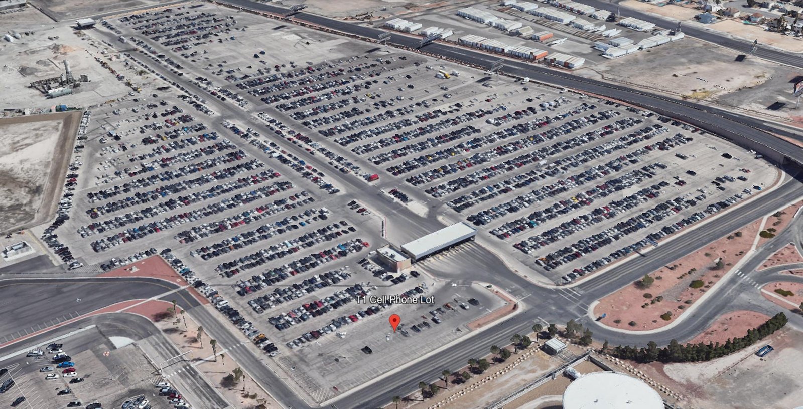 Cell phone lot parking las airport