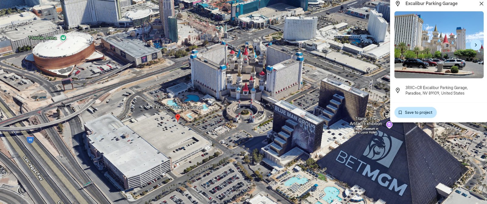 Excalibur Parking Garage