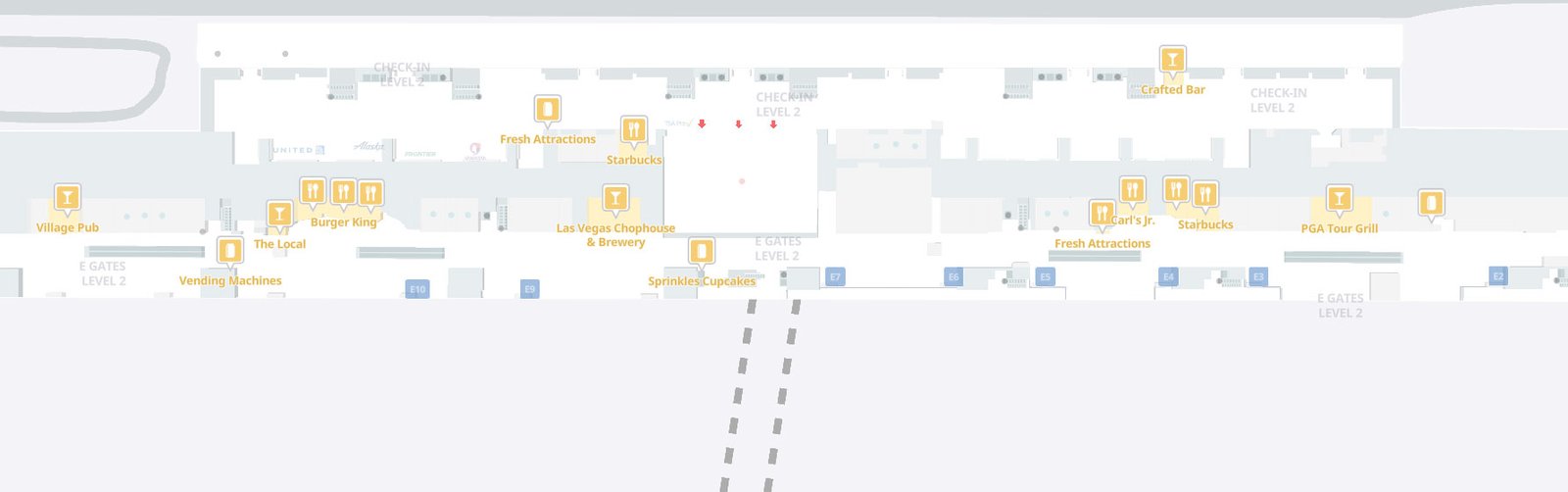 Food in Terminal 3 las vegas airport