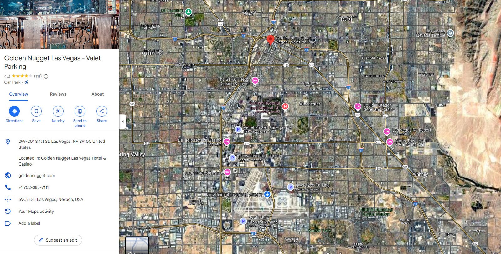 Golden Nugget parking 