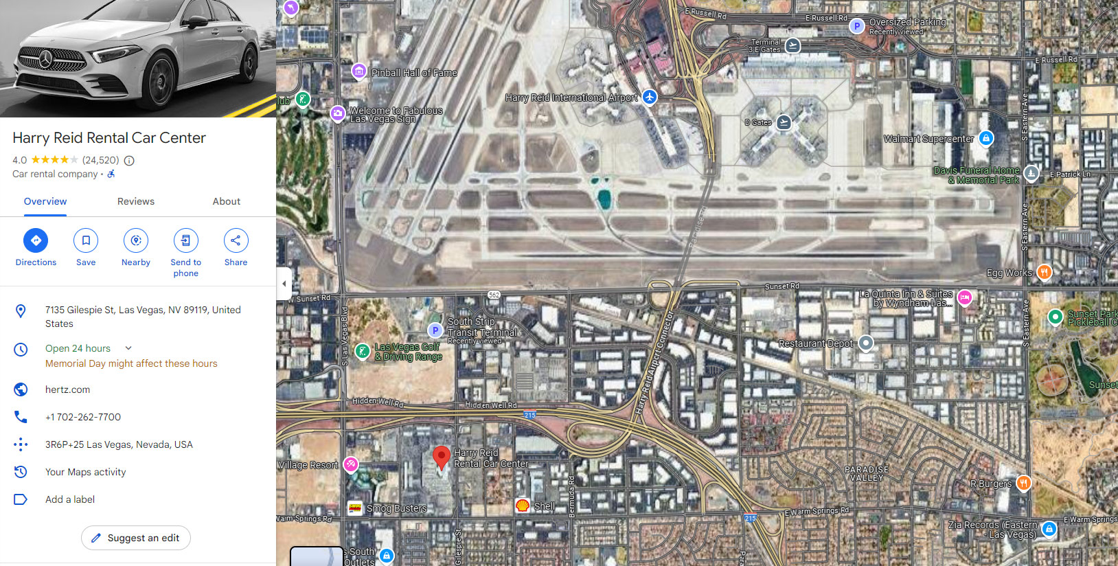 Hertz las airport