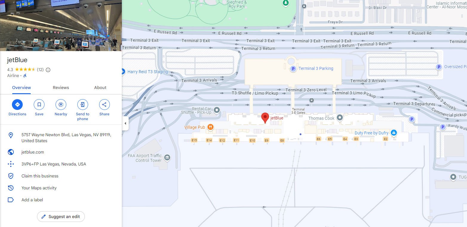 JetBlue terminal las vegas airport