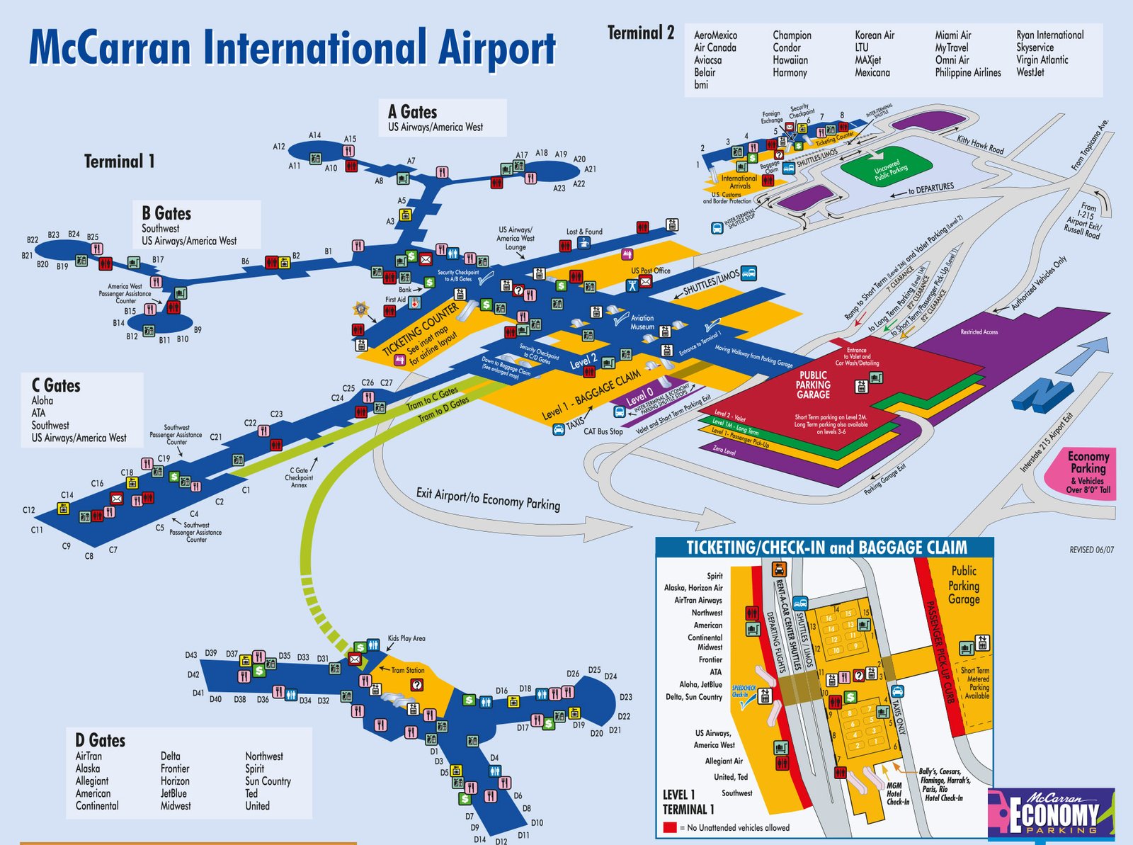 las vegas mccarran airport terminal map