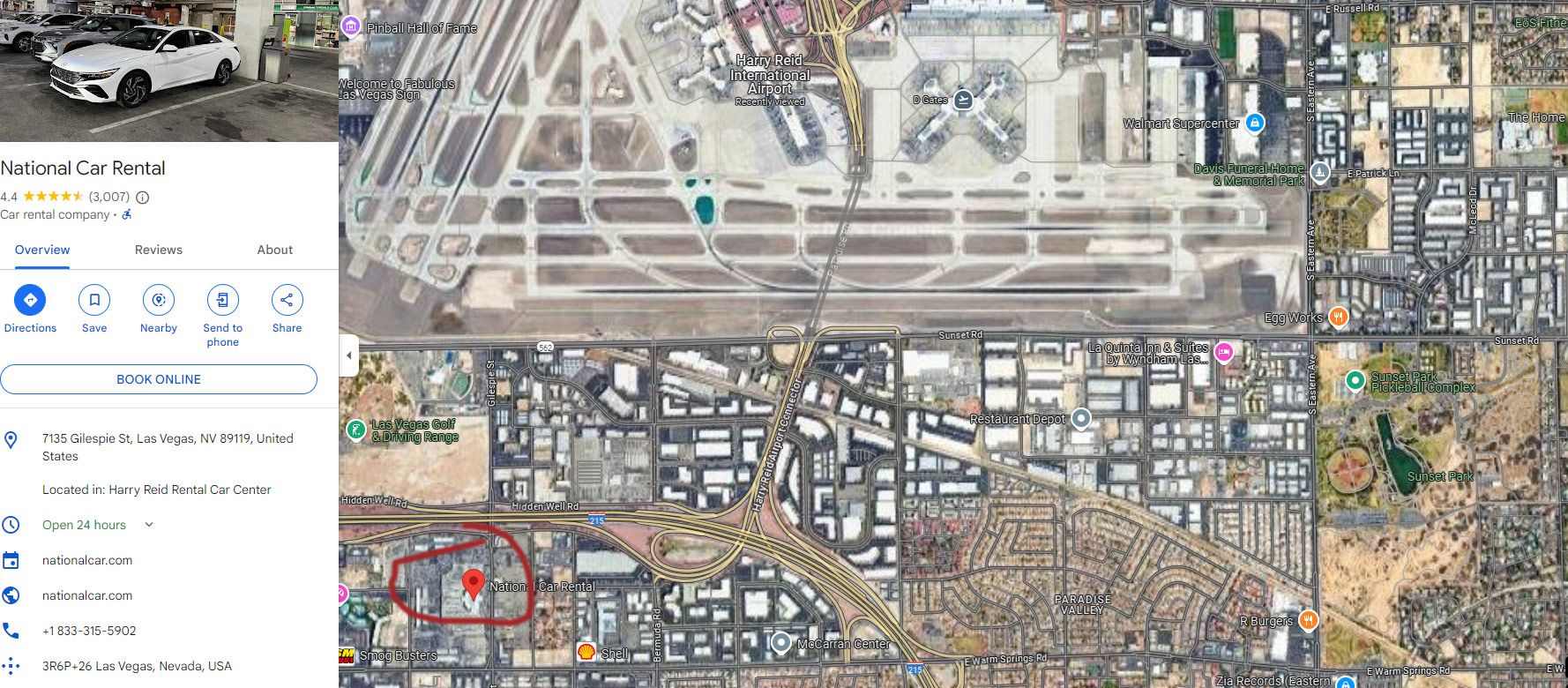 National Car Rental las vegas airport