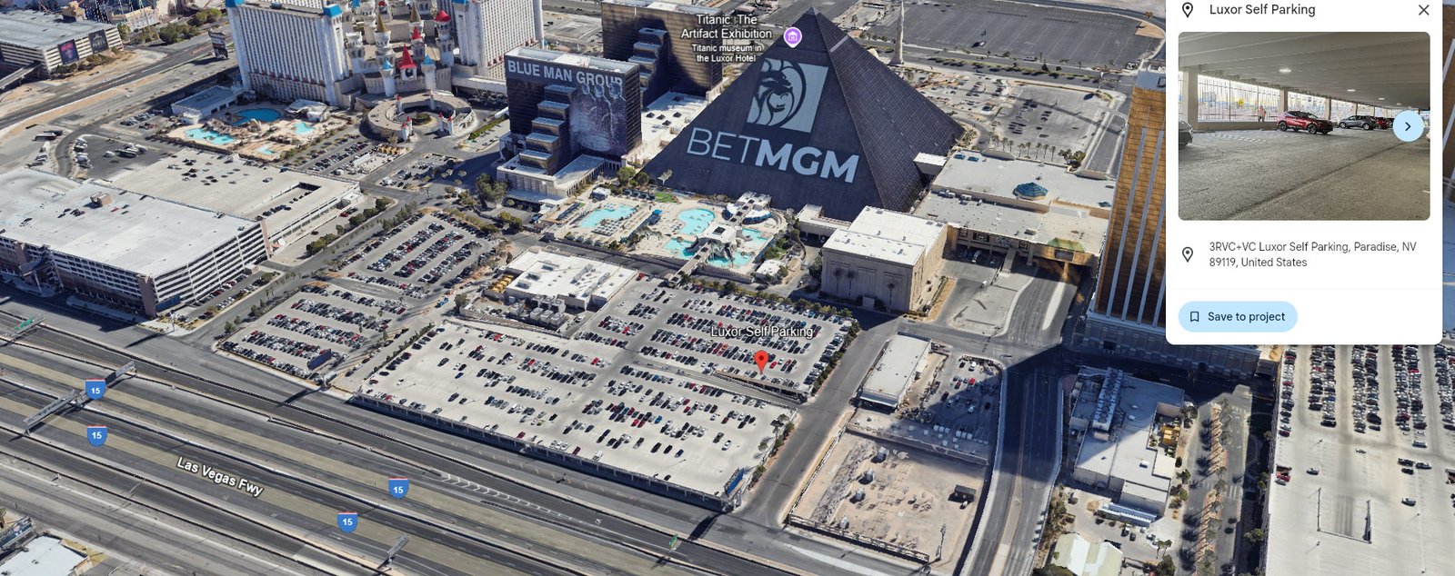 Parking at luxor Las Vegas