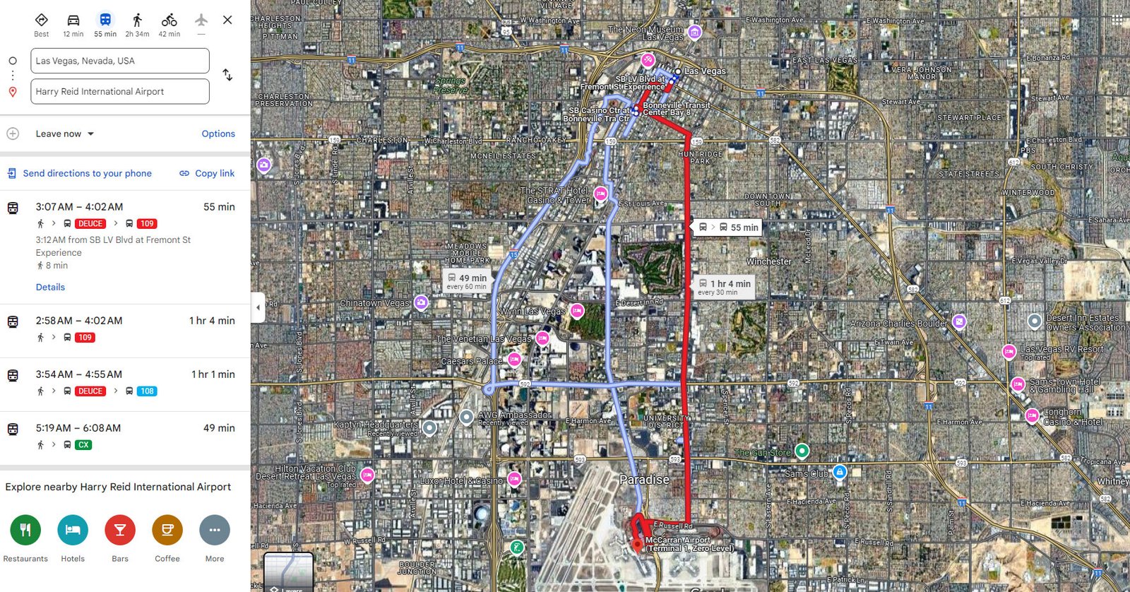 Public Bus las vegas airport