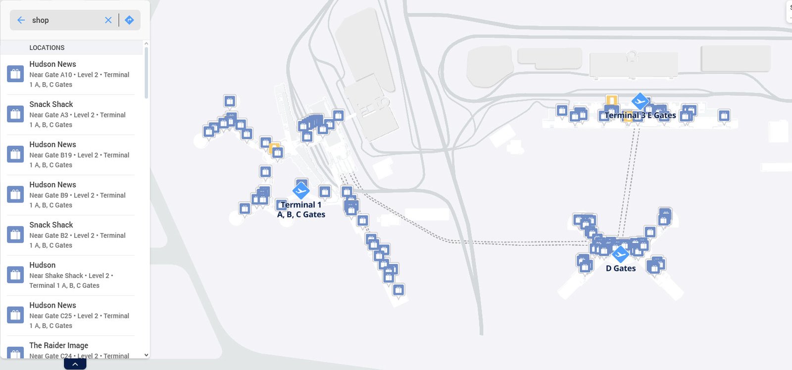 Shops in Las Vegas Airport