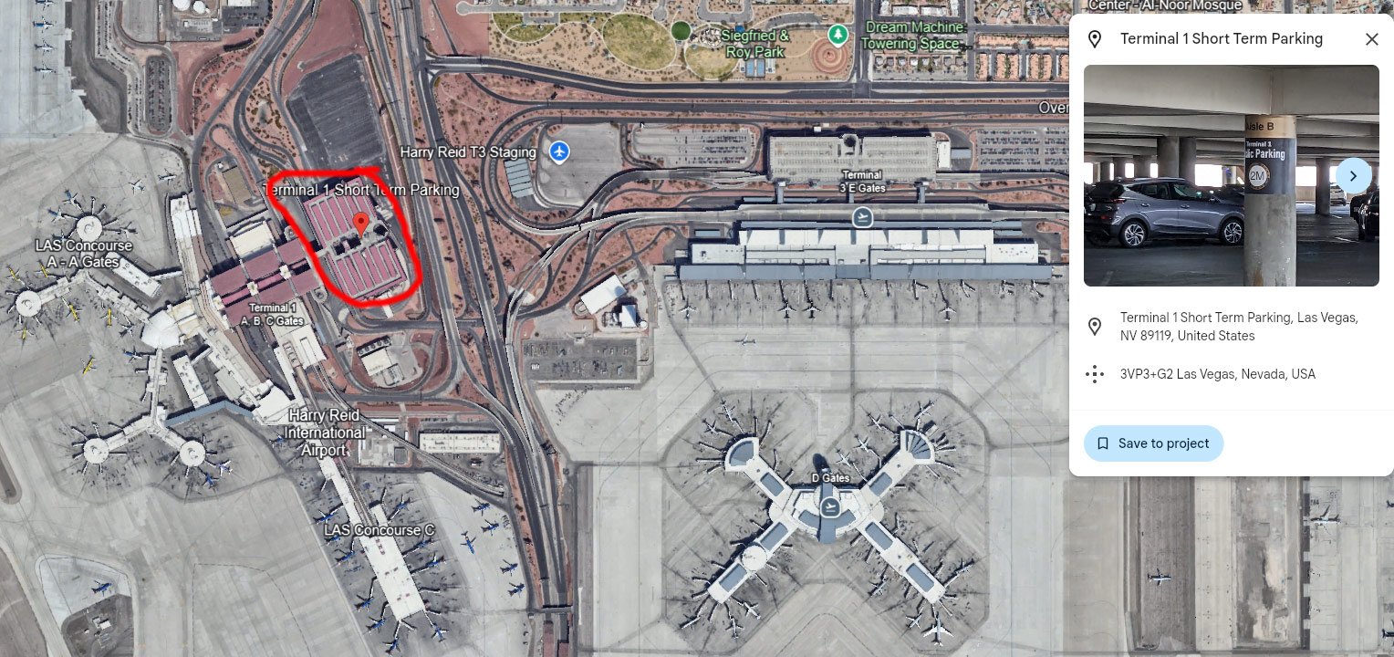 Short term parking las vegas airport