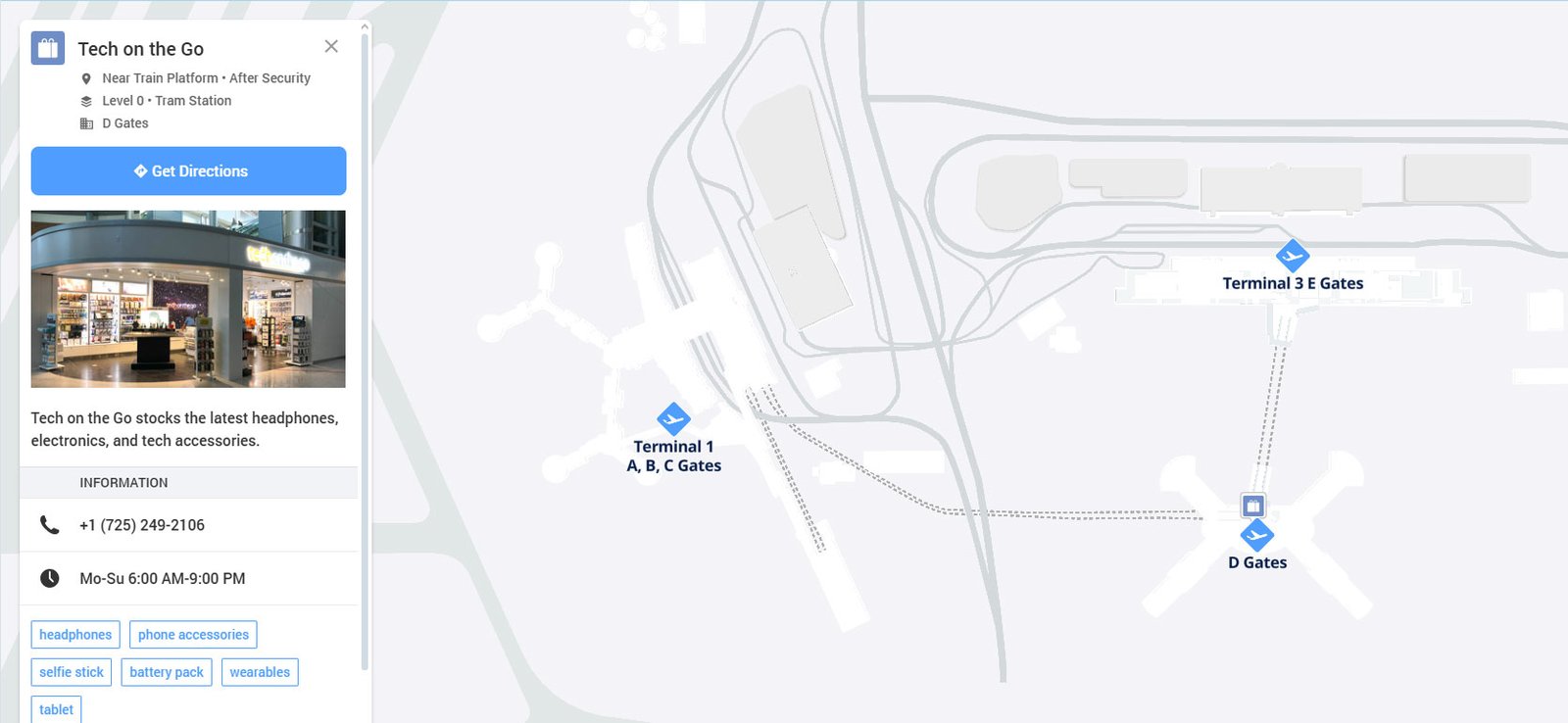 Tech on the Go las vegas airport map