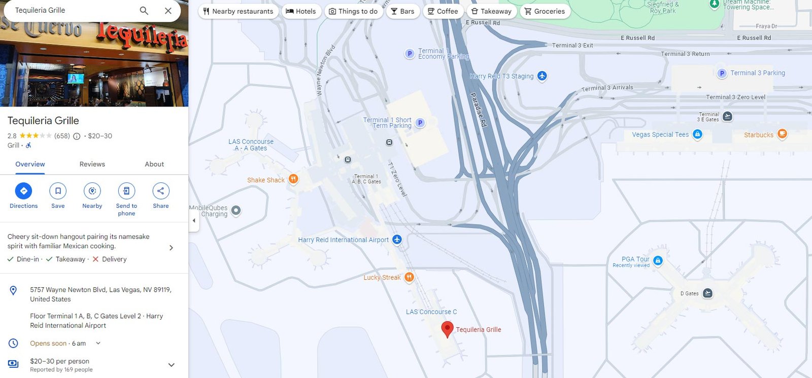 Tequileria Grille las vegas airport