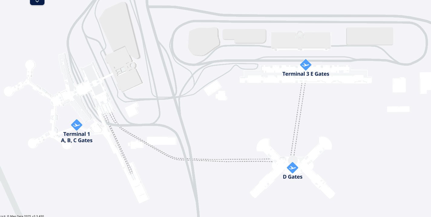 Terminal map Las Vegas airport