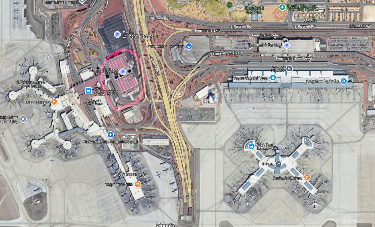Valet Parking Las Vegas airport terminal 1